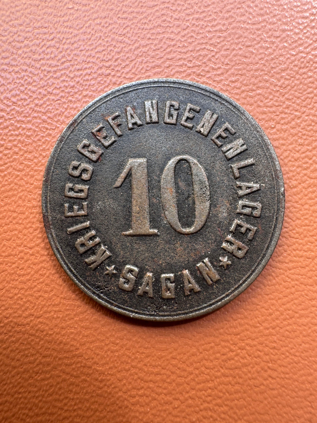 10 feningów obóz jeniecki Żagań Sagan - awers