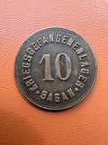 10 feningów obóz jeniecki Żagań Sagan - awers
