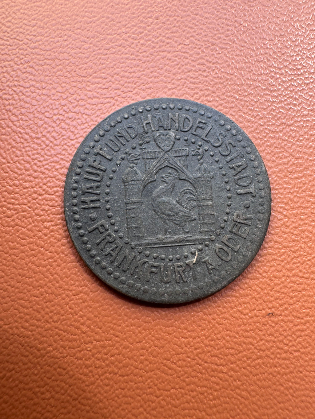 Kriegsgeld 10 feningów 1917 Frankfurt am Oder - rewers