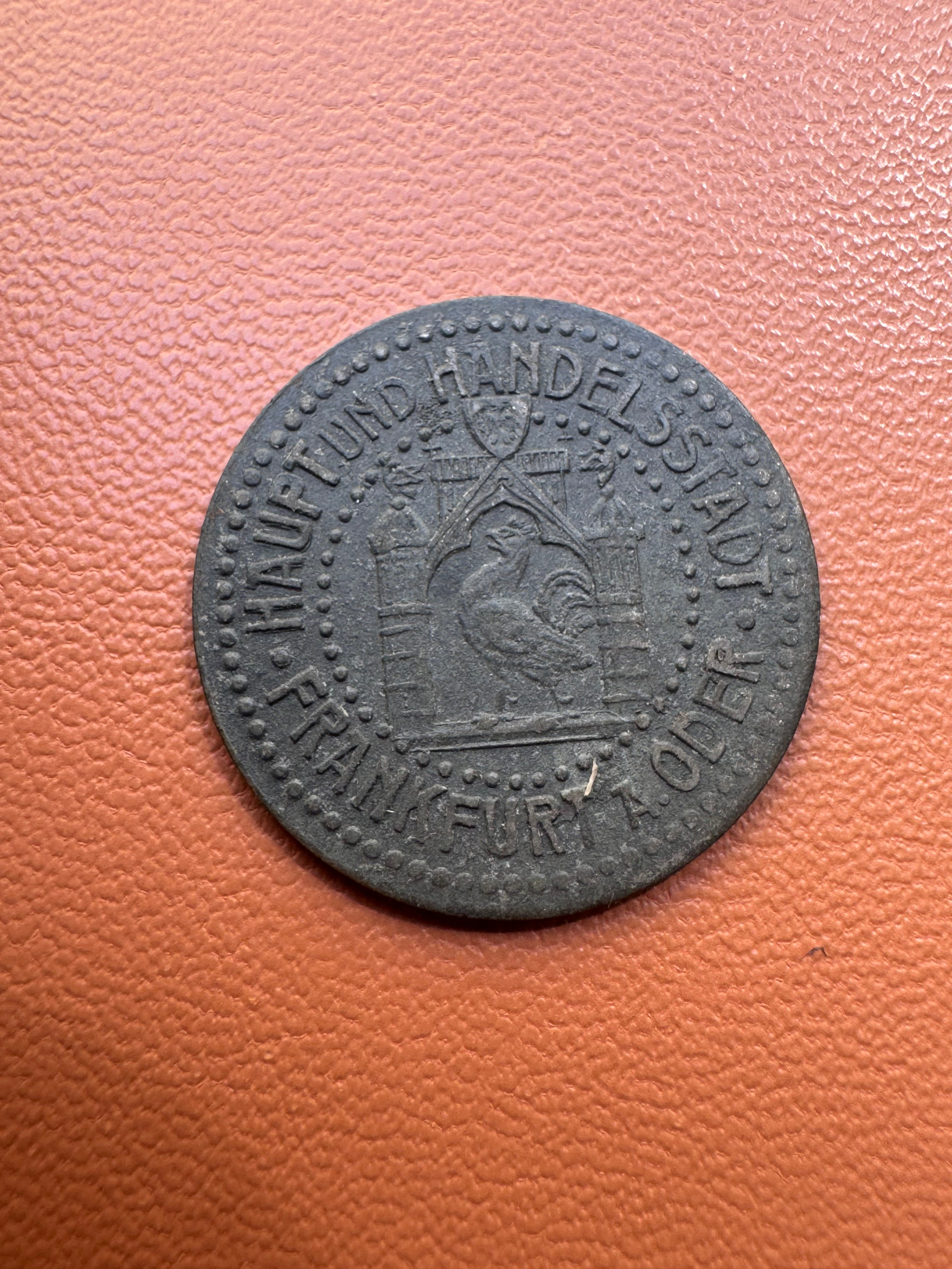Kriegsgeld 10 feningów 1917 Frankfurt am Oder - rewers