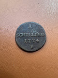 Zabór austriacki szeląg 1774 Smolnik - rewers (1 Schilling)