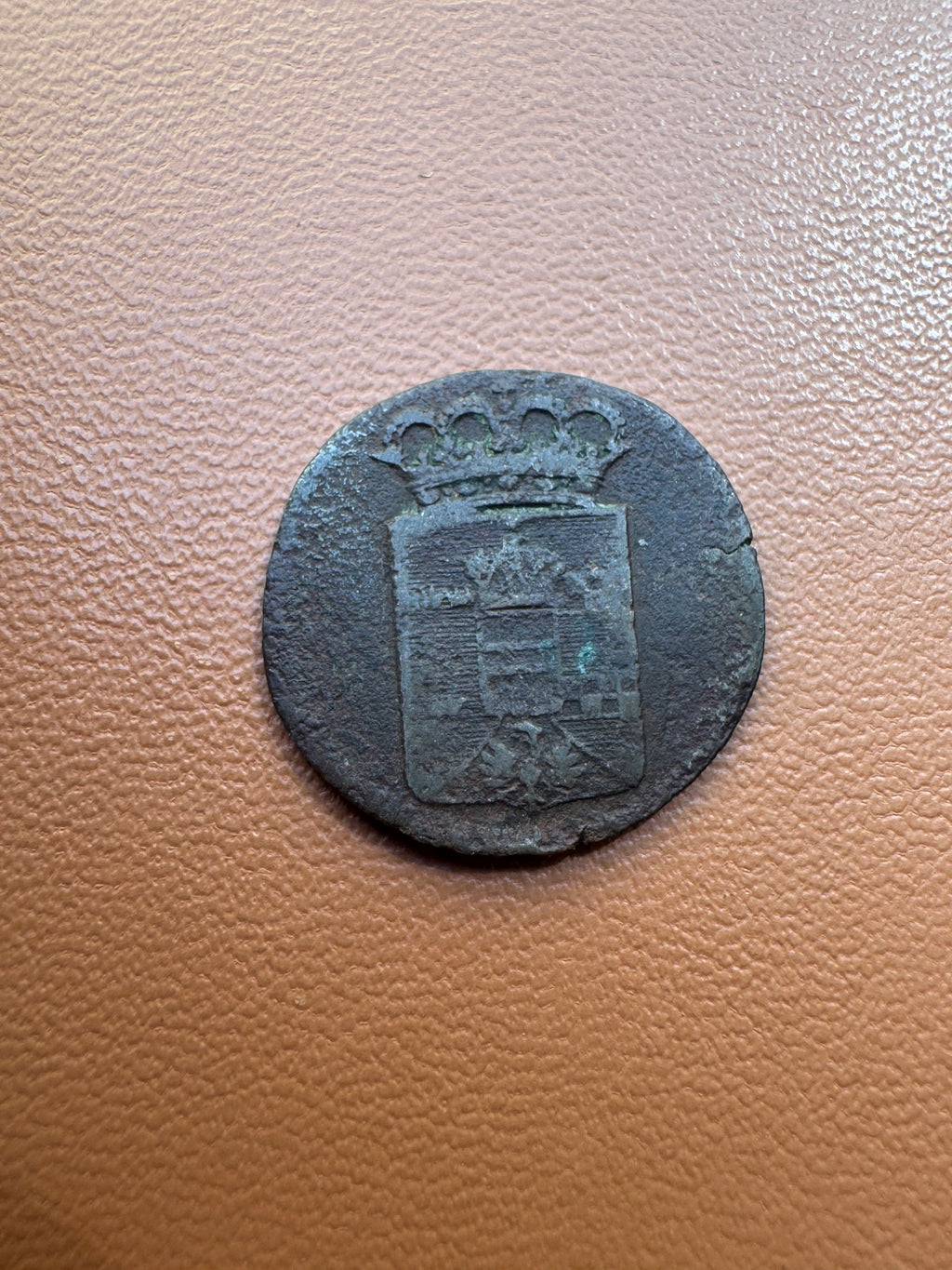 Zabór austriacki szeląg 1774 Smolnik - awers (herb)