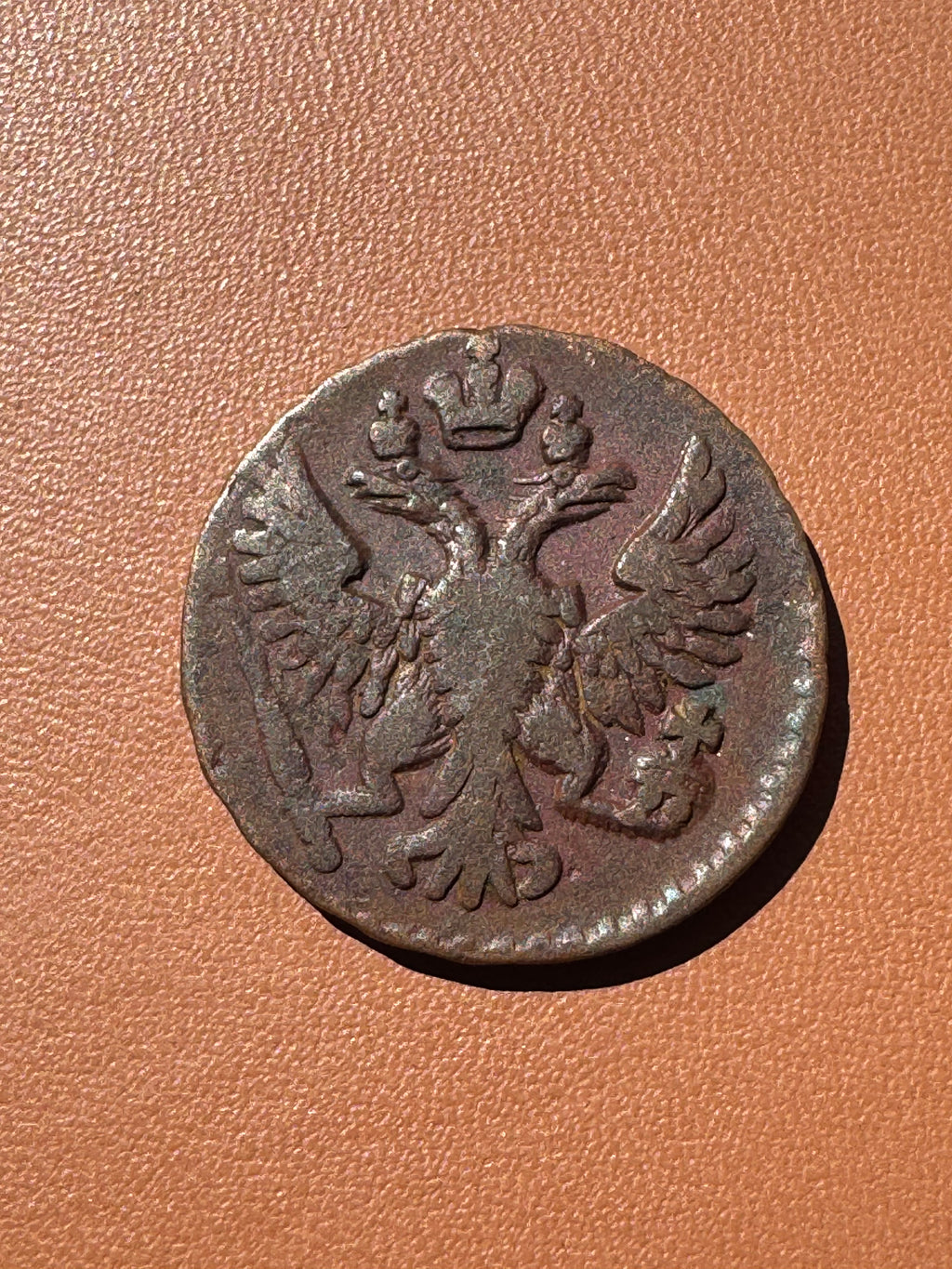 Rosja Elżbieta Romanowa dienga 1750 - rewers (dwugłowy orzeł)