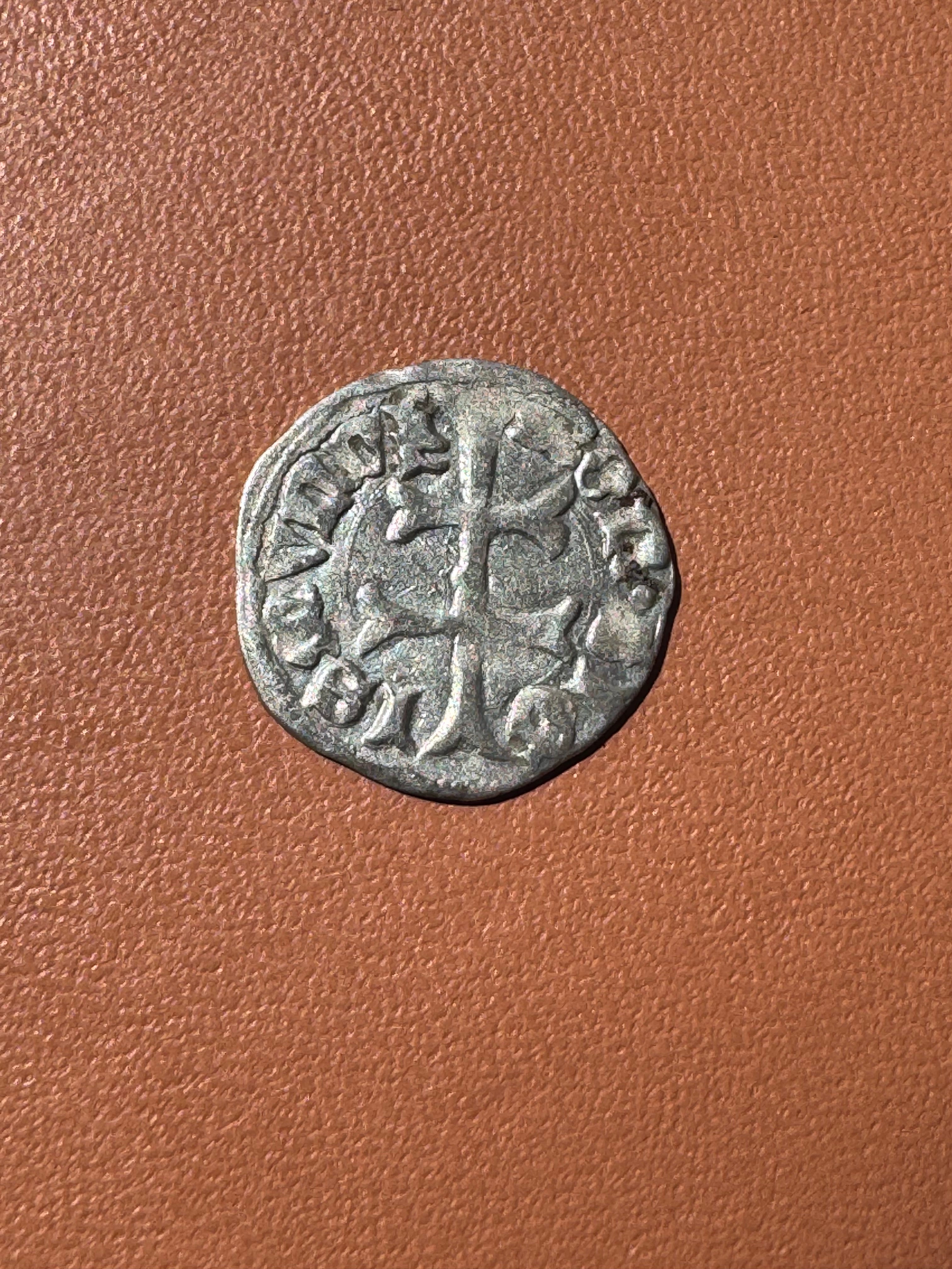 Węgry Zygmunt Luksemburski denar 1387-1437 - awers (krzyż)