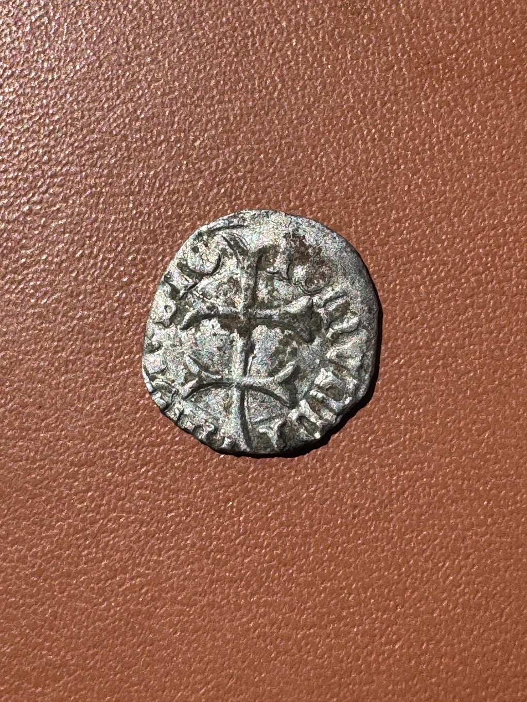 Węgry Zygmunt Luksemburski denar 1387-1437 - awers (krzyż)