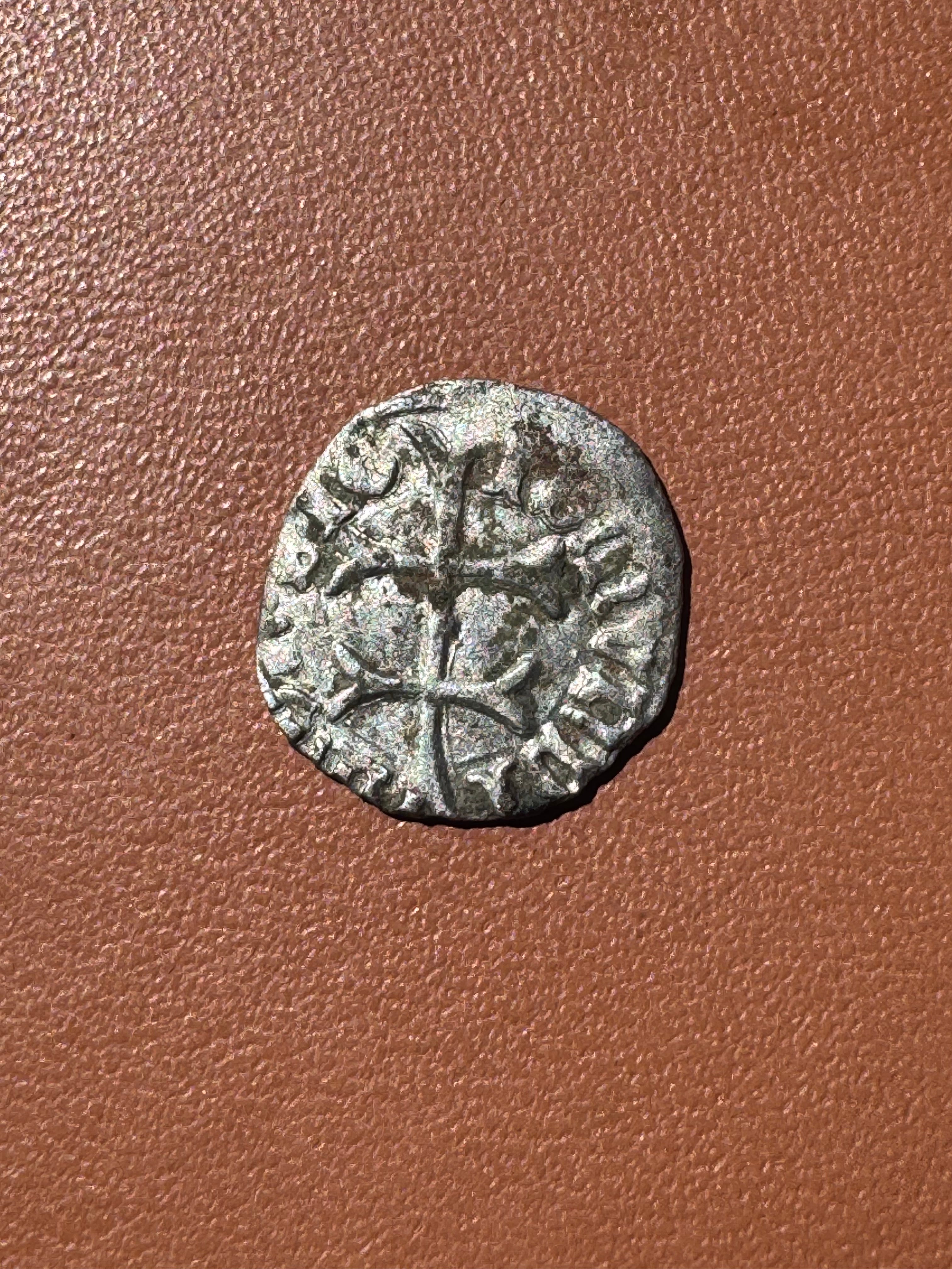 Węgry Zygmunt Luksemburski denar 1387-1437 - awers (krzyż)