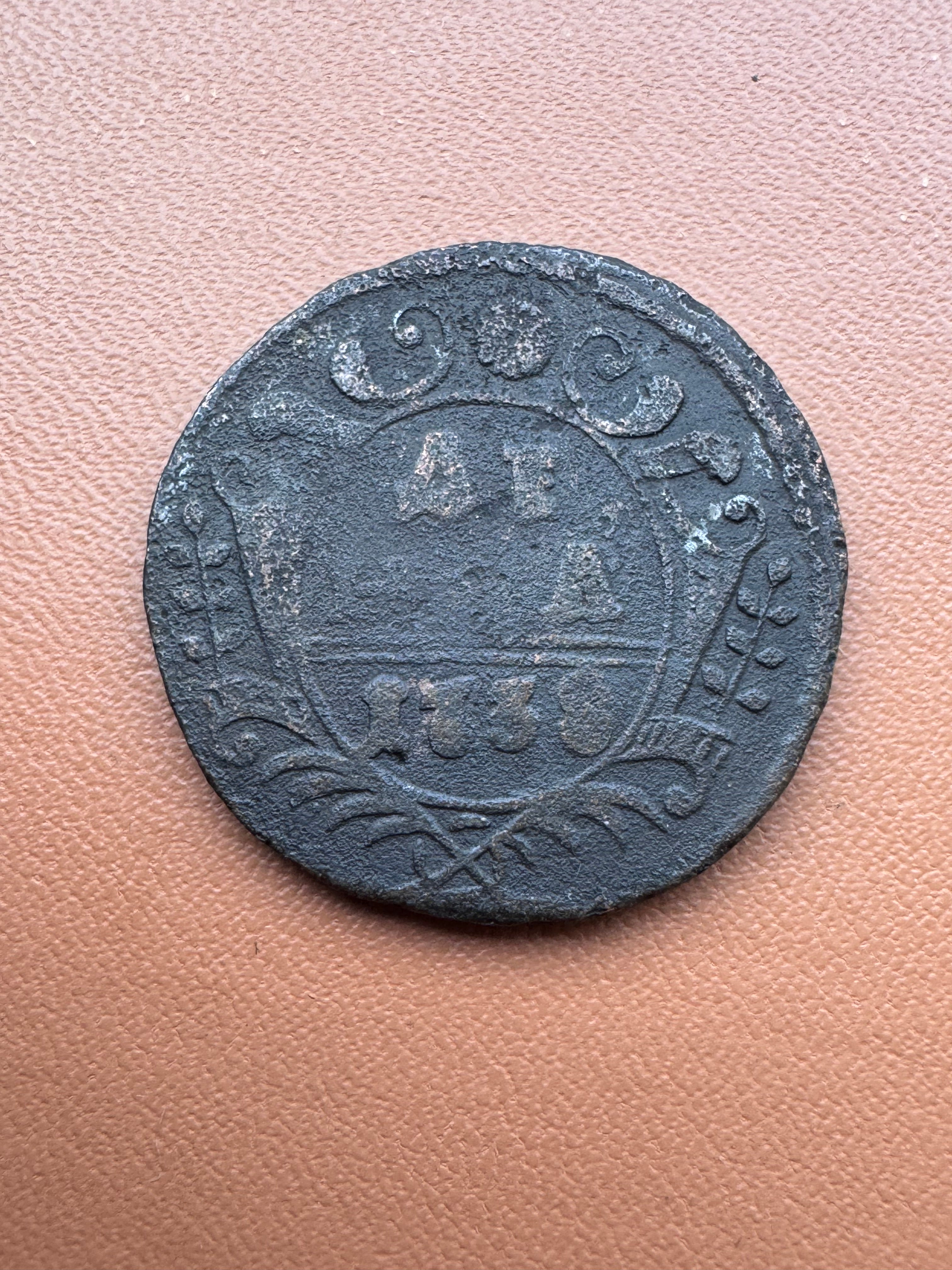 Rosja Anna Iwanowna dienga 1738 - awers (ДЕНГА 1738)