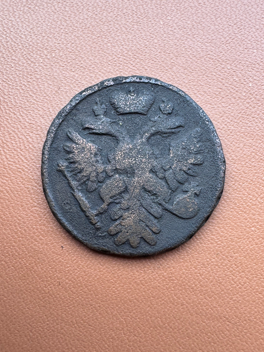 Rosja Anna Iwanowna dienga 1738 - rewers (dwugłowy orzeł)