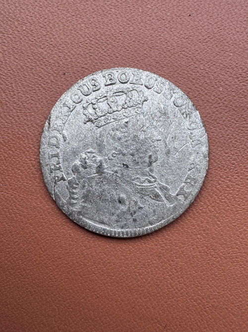 Fryderyk Wielki naśladownictwo szóstaka 1755 B Wrocław – awers