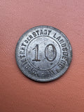 10 feningów Landsberg a.W. (Gorzów Wlkp.) - awers (Magistrat)