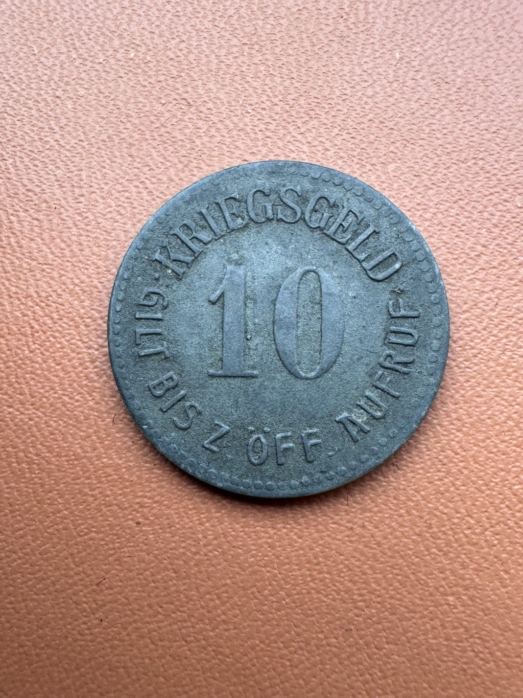 10 feningów Kłodzko Glatz - awers (Kriegsgeld 10)