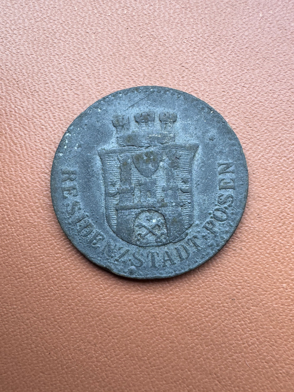 10 feningów 1917 Poznań Posen - rewers (Residenzstadt Posen herb)