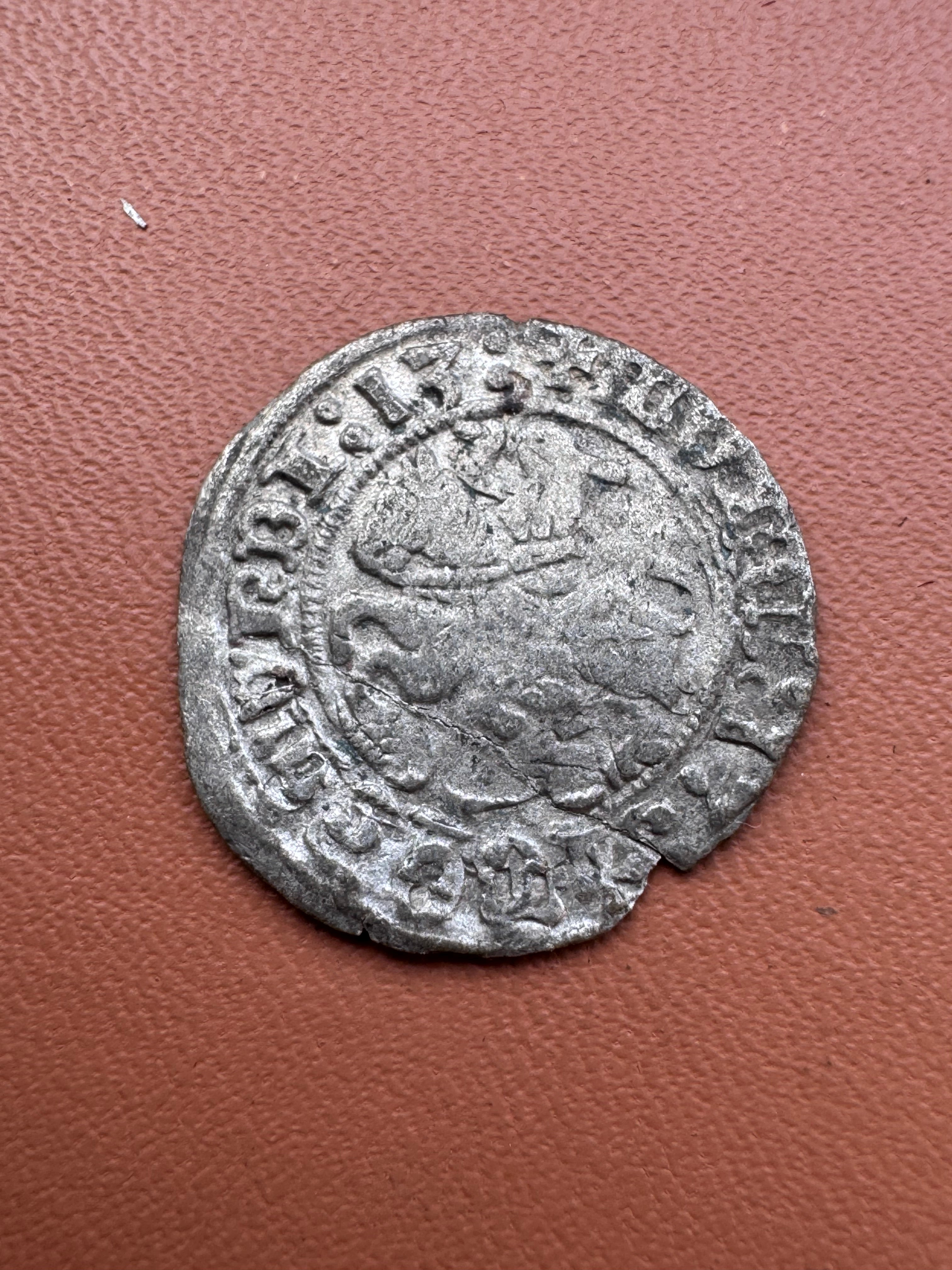 Zygmunt I Stary półgrosz 1513 Wilno – awers (Pogoń)