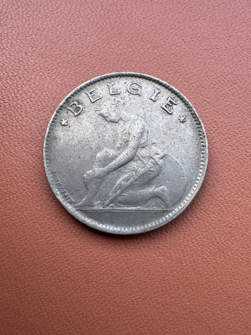 Belgia 1 frank 1922 - awers
