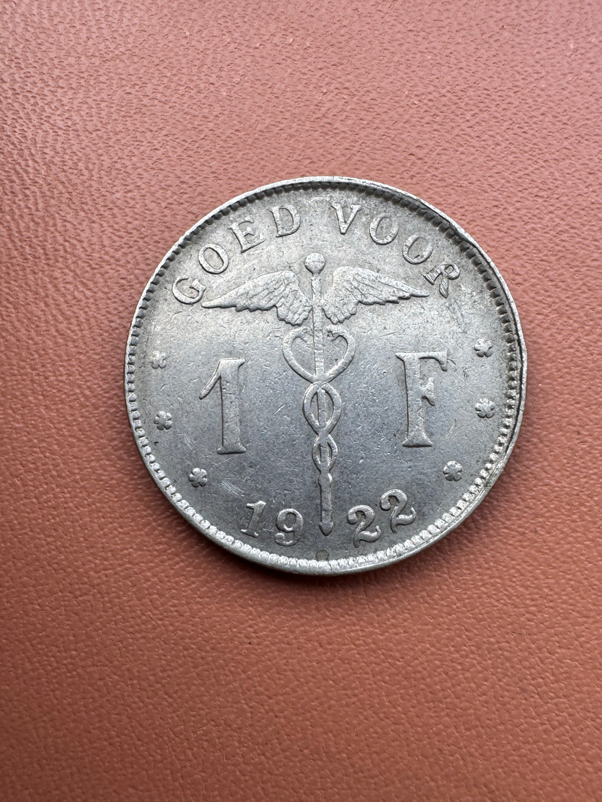 Belgia 1 frank 1922 - rewers