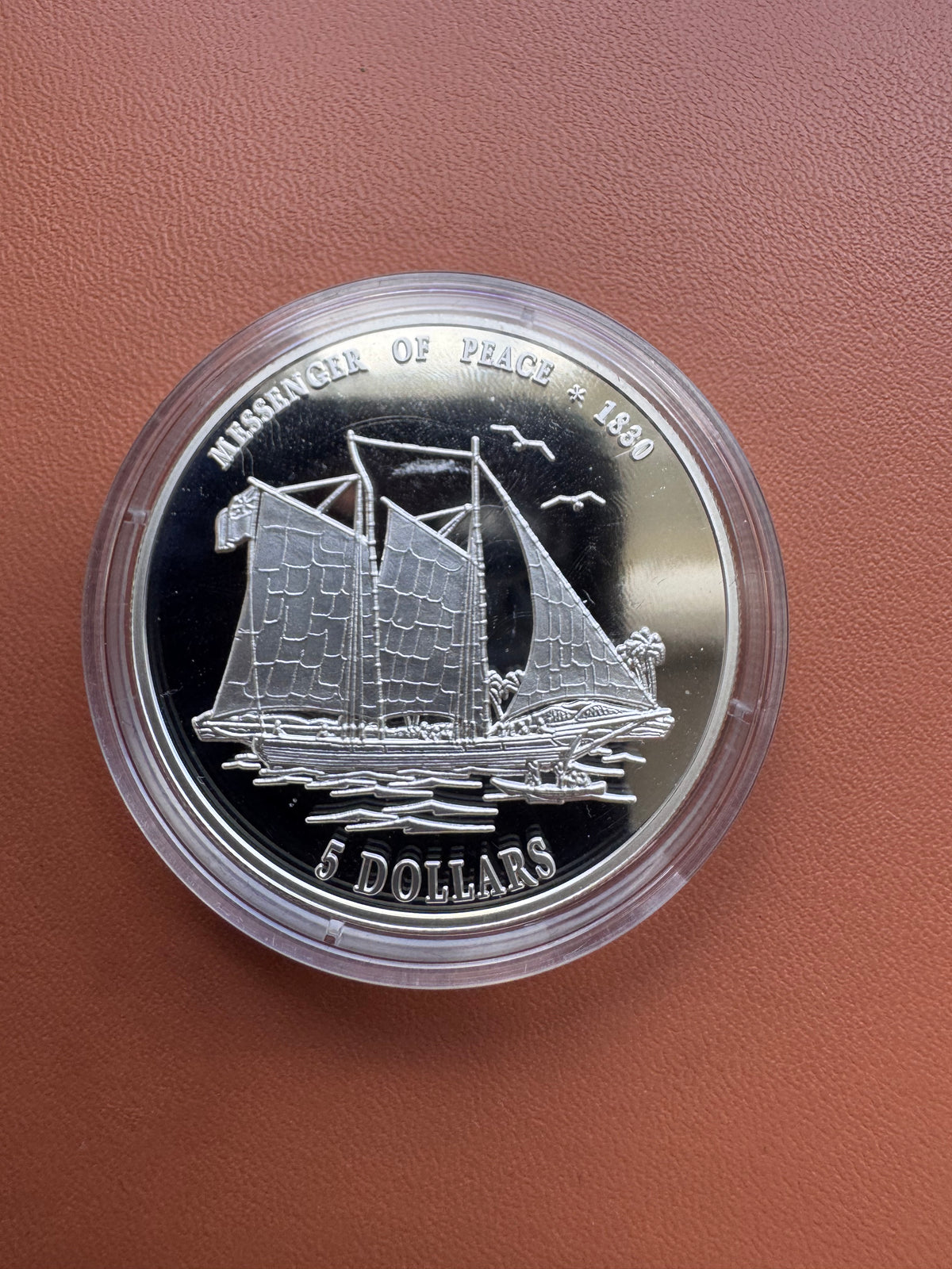 Rewers – Messenger of Peace 1869, szkuner misyjny, 5 Dollars, 2000