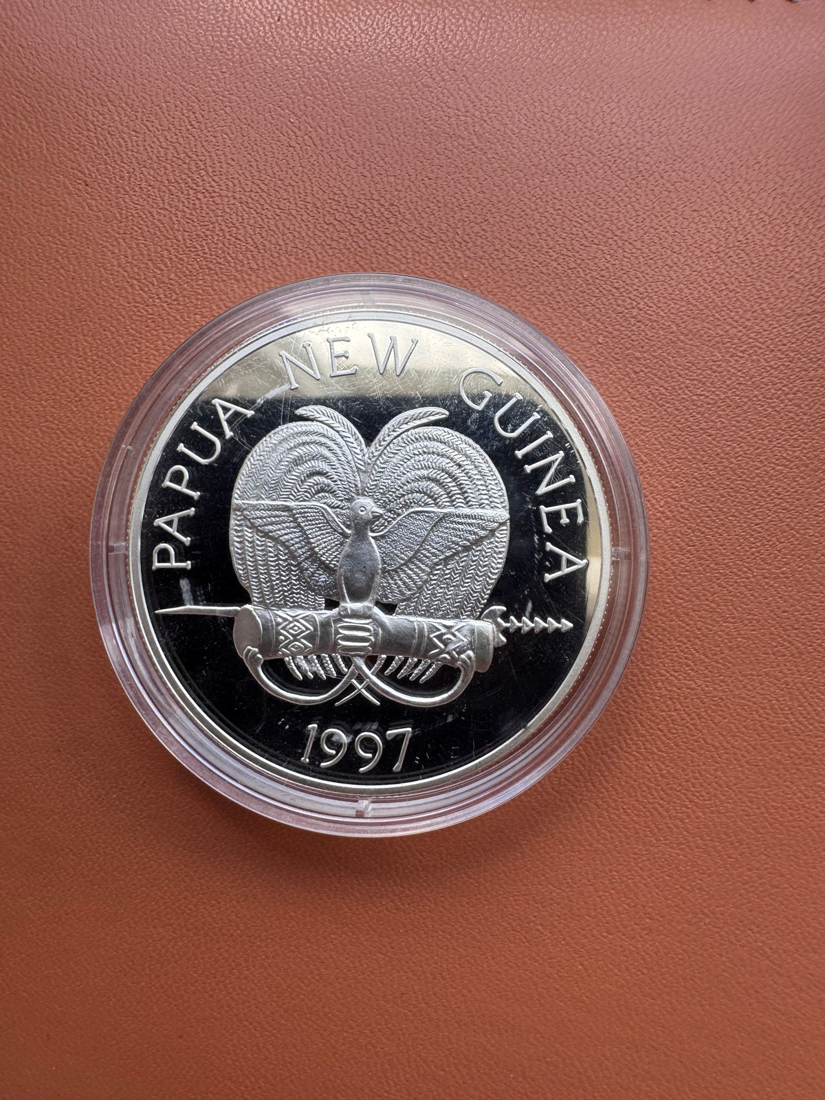 Awers – Papua New Guinea, rajski ptak, herb, rok 1997