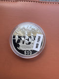 Rewers – John Fearn 1798, okręt Hunter z fregatą i mapą Nauru, $10, 1994