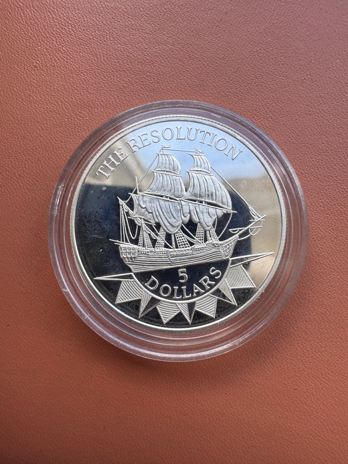 Rewers – The Resolution, HMS Resolution pod pełnymi żaglami, 5 Dollars, 1996