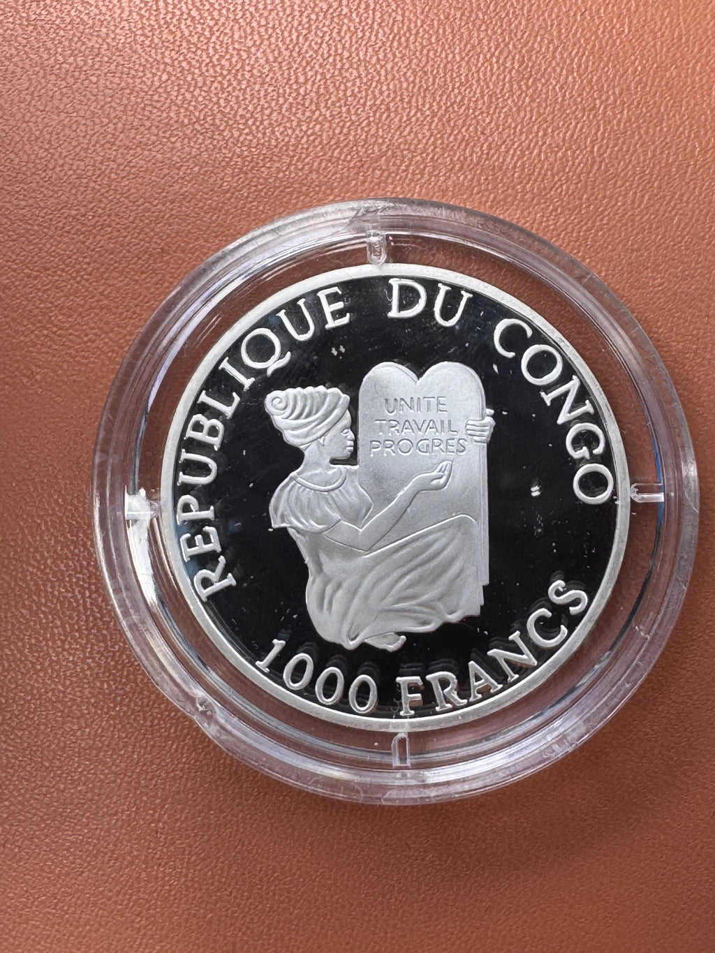 Awers – Republique du Congo, 1000 Francs, Unité Travail Progrès