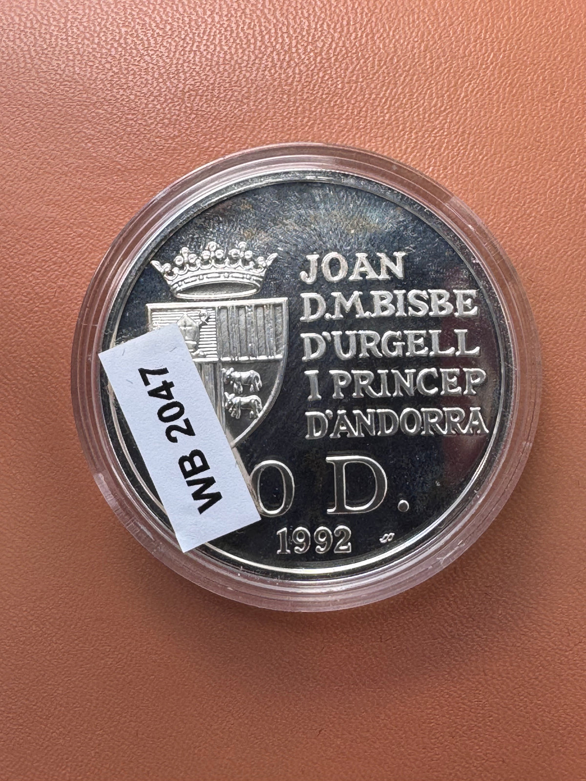 Awers – Herb Andory, Joan D.M.Bisbe D’Urgell, 10 D. 1992