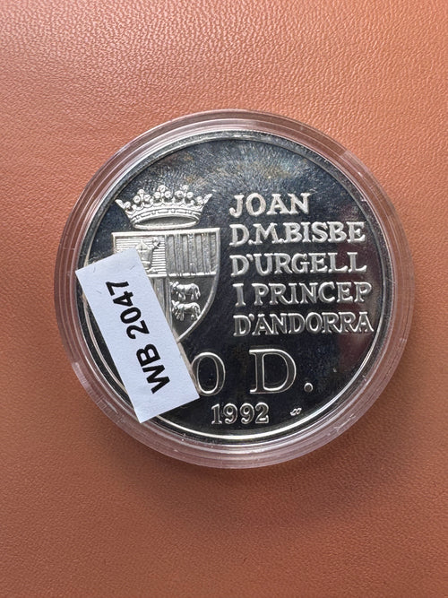 Awers – Herb Andory, Joan D.M.Bisbe D’Urgell, 10 D. 1992